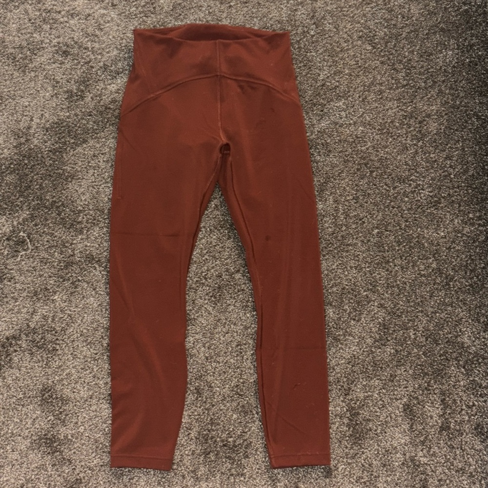 Lululemon rust leggings size 10